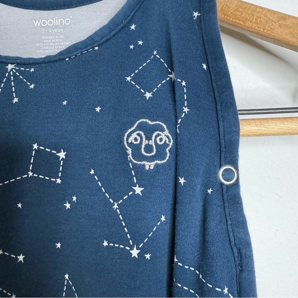 Woolino 4 Season Classic Baby Sleep Bag Merino Wool Organic Cotton Night Sky 2-4 - Picture 8 of 16